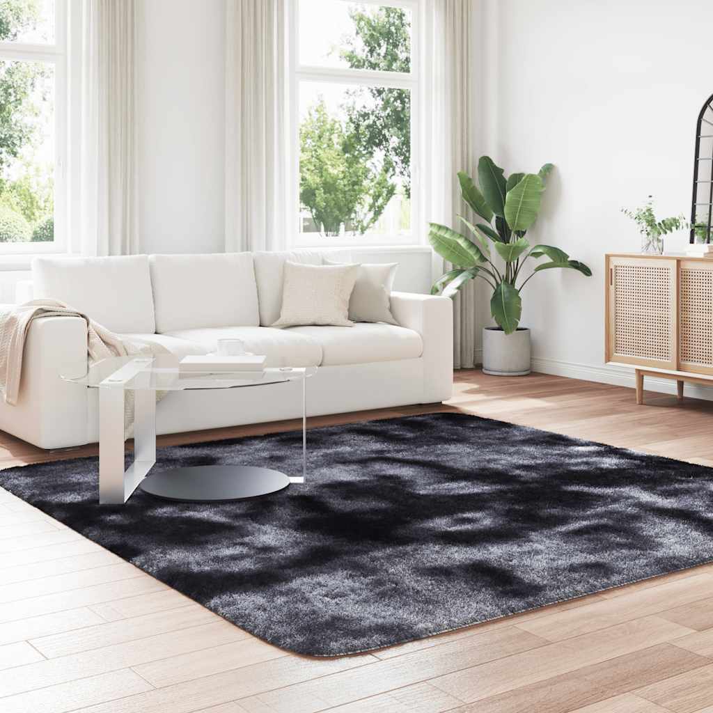 Tapete shaggy de pelo alto navarra 240x240 cm cinzento-escuro