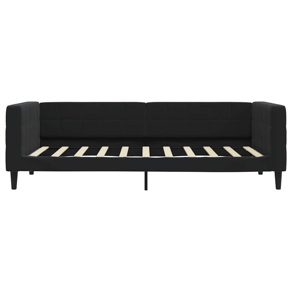 Sofá-cama com colchão 90x190 cm veludo preto