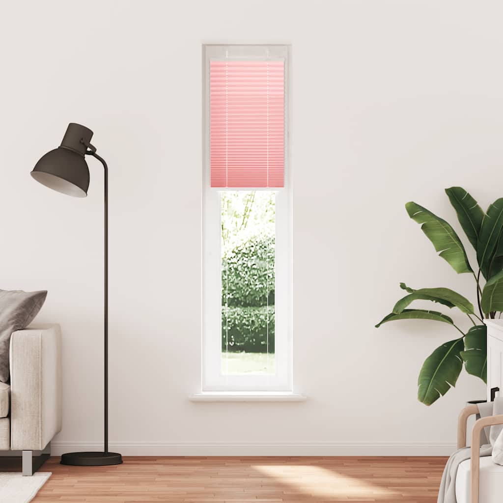 Rosa plissada cega 50x200 cm largura tecido 49,4 cm poliéster