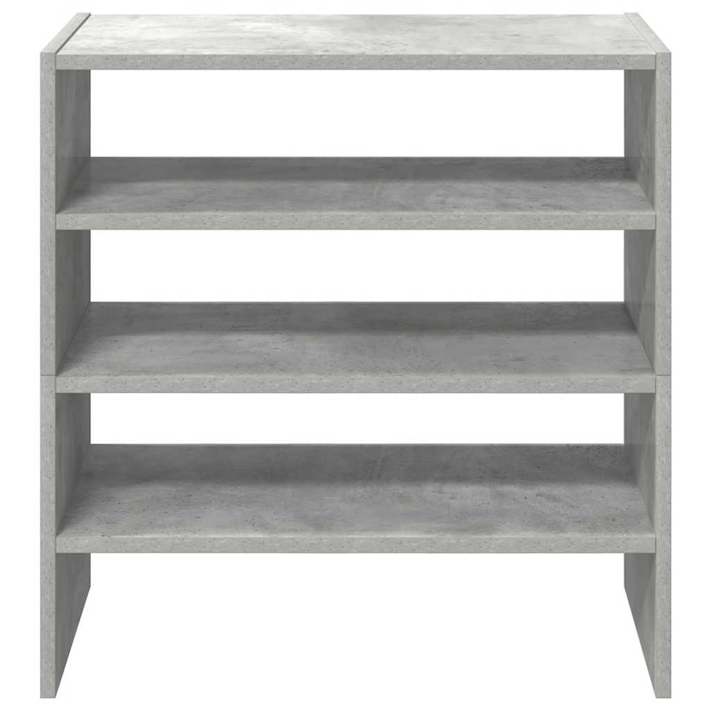 Sapateiras 2 pcs empilháveis 60x30x30,5 cm cinzento cimento