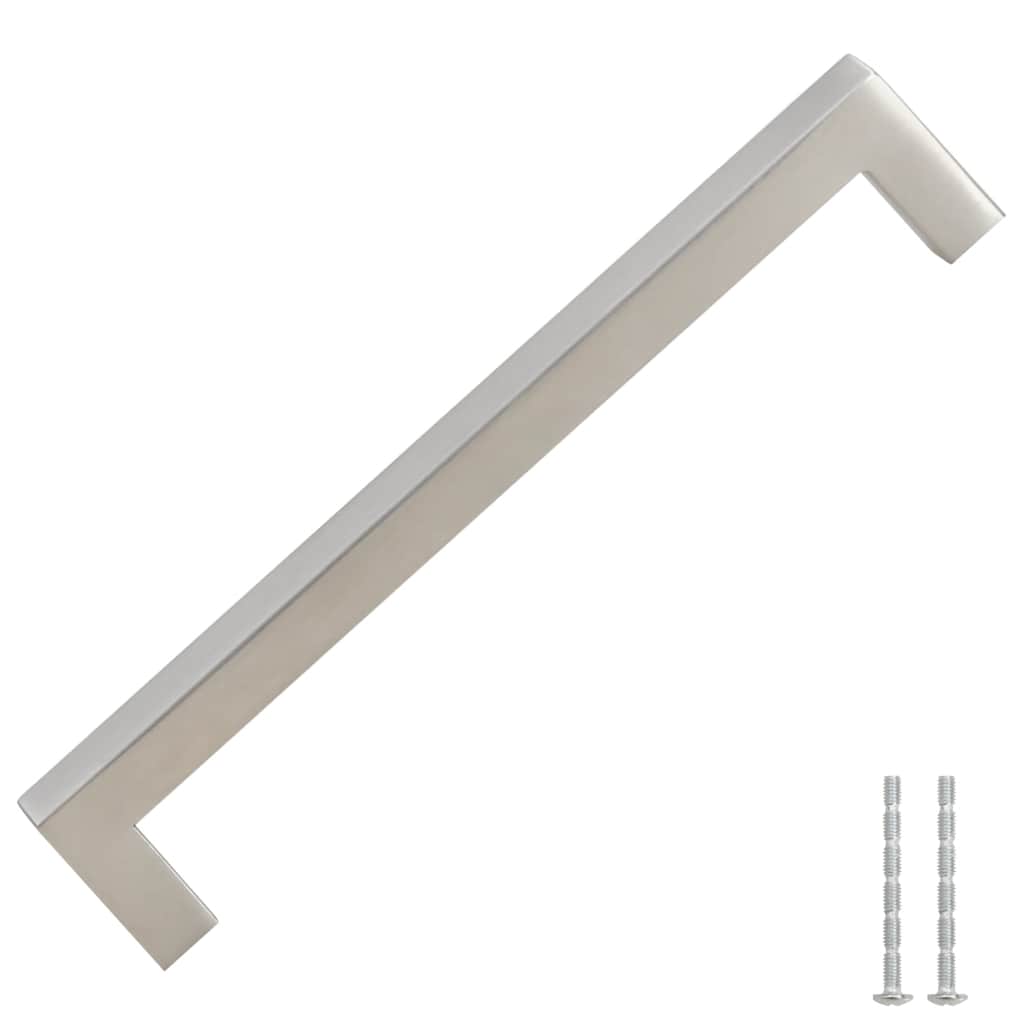 Puxadores para móveis 10 pcs 160 mm aço inoxidável prateado