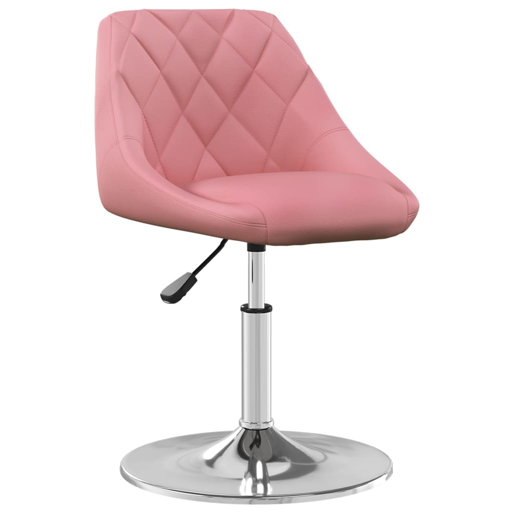Cadeiras de jantar giratórias 4 pcs veludo rosa