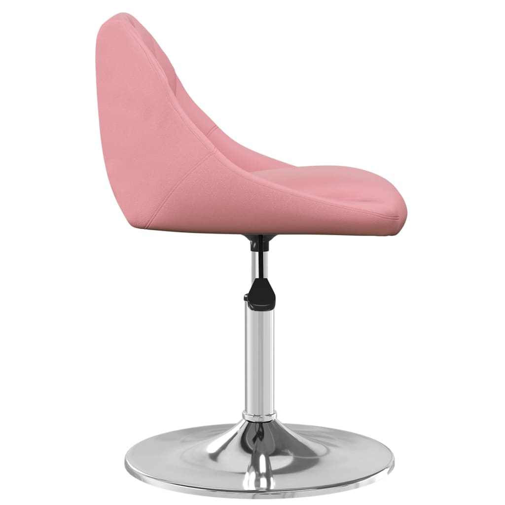 Cadeiras de jantar giratórias 4 pcs veludo rosa
