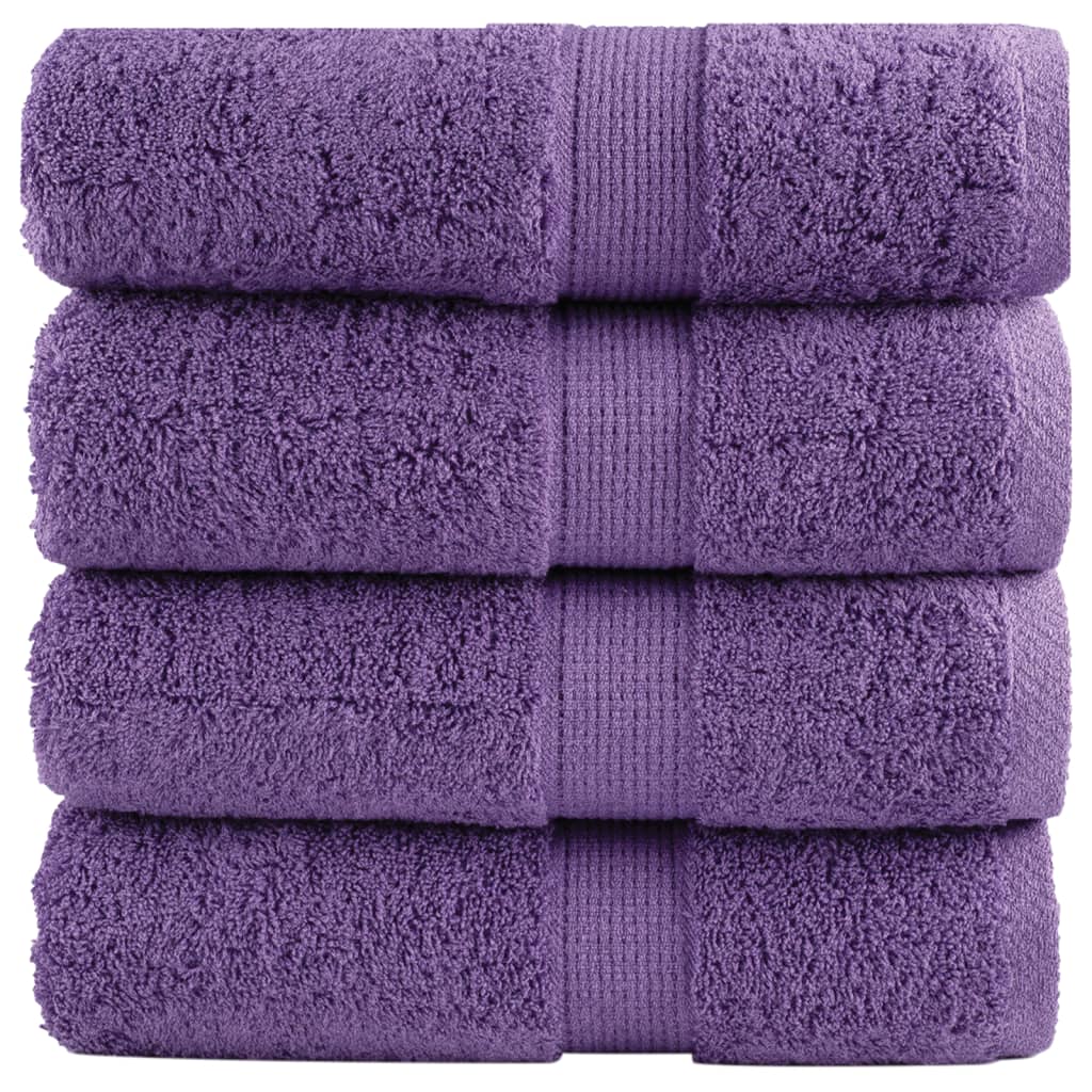 Toalhas de bidé premium solund 4 pcs 30x50 cm 600 gsm roxo