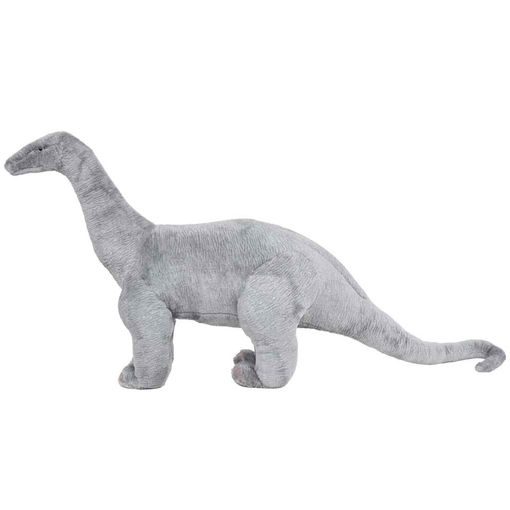 Brinquedo de montar dinossauro braquiossauro peluche cinza xxl
