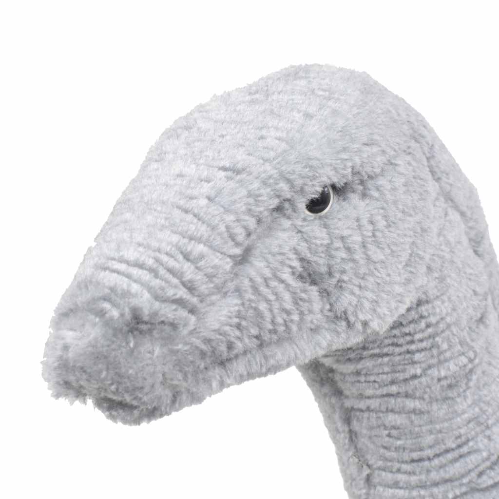 Brinquedo de montar dinossauro braquiossauro peluche cinza xxl