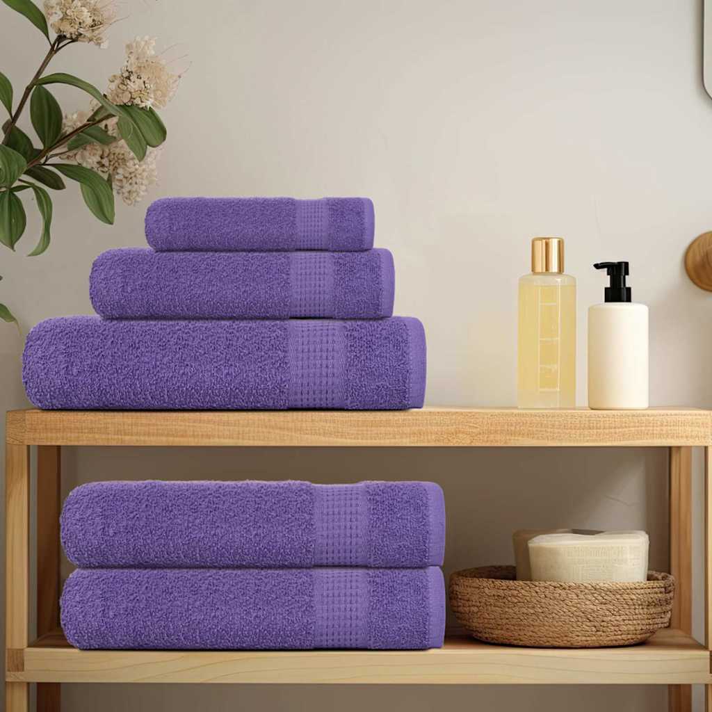 12Pcs conjunto de toalhas frogn 360 g/m² roxo