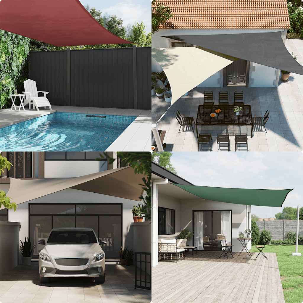 Para-sol estilo vela tecido oxford retangular 2x4,5 m antracite