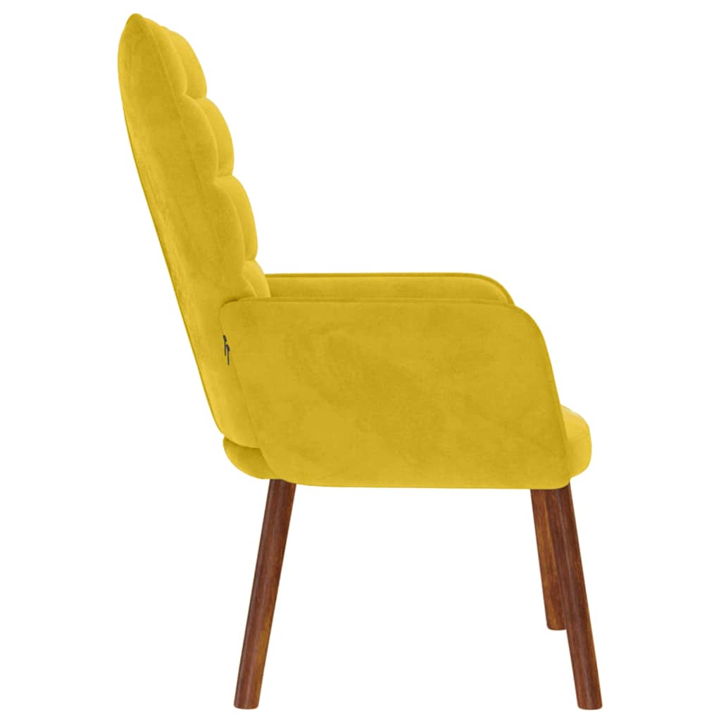 Cadeira de descanso veludo amarelo