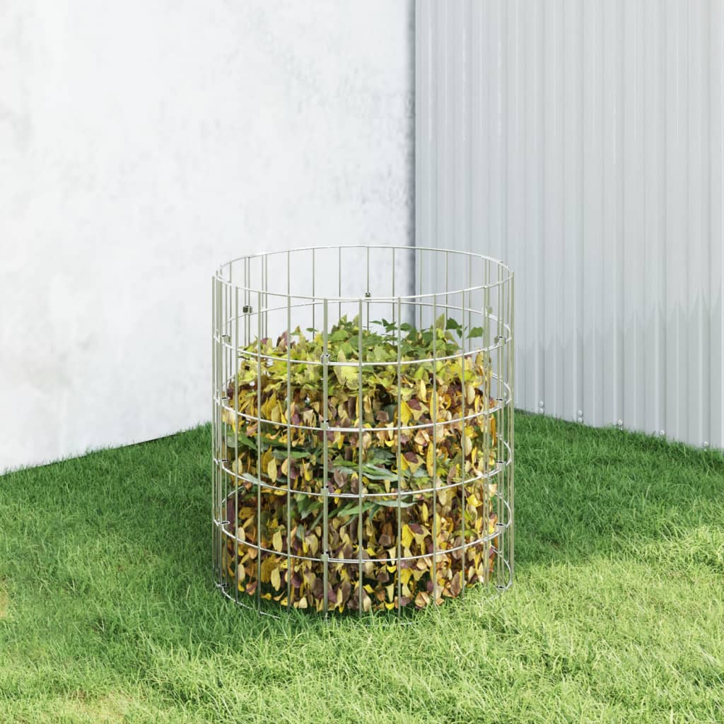 Compostor de jardim ø50x50 cm aço galvanizado