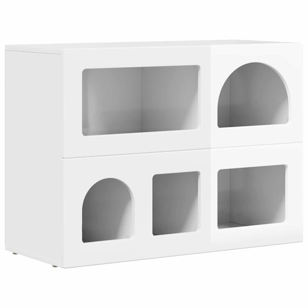 Buffet elst branco brilhante 80,5 x 35 x 59 cm