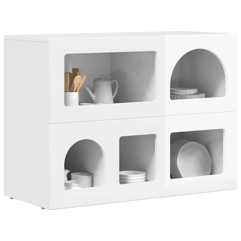 Buffet elst branco brilhante 80,5 x 35 x 59 cm