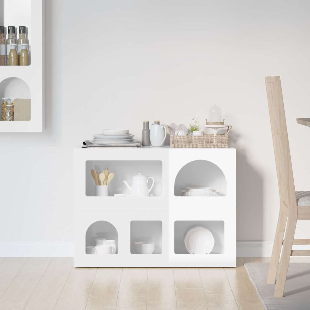 Buffet elst branco brilhante 80,5 x 35 x 59 cm