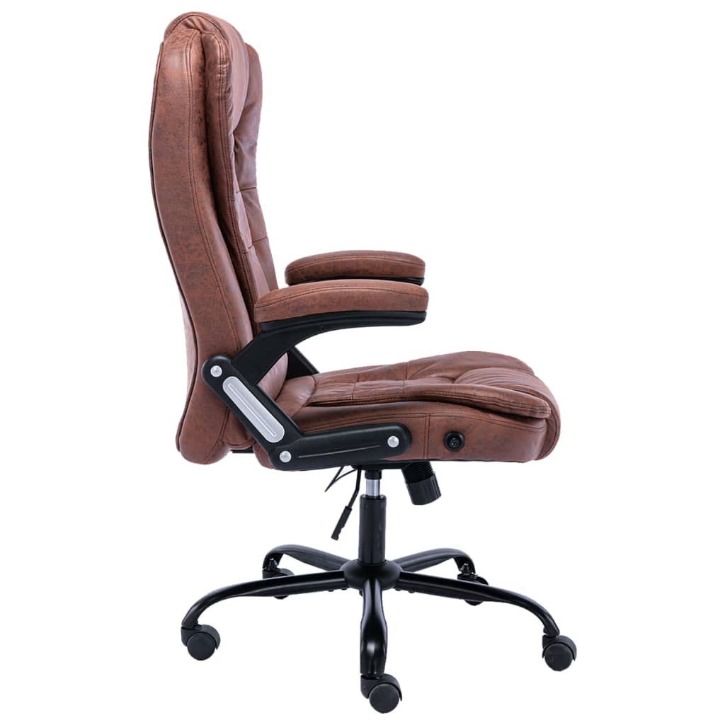 Cadeira de escritório couro artificial castanho-claro