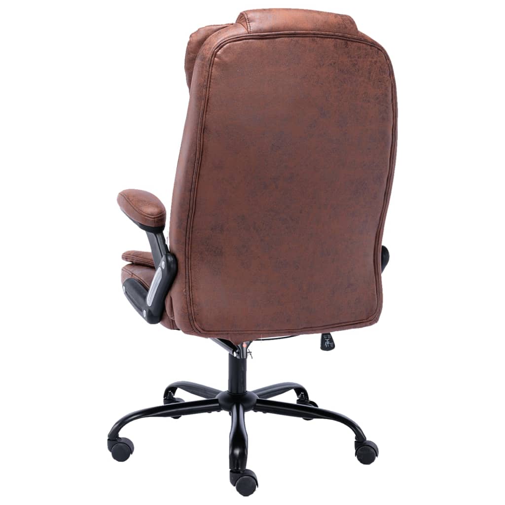 Cadeira de escritório couro artificial castanho-claro
