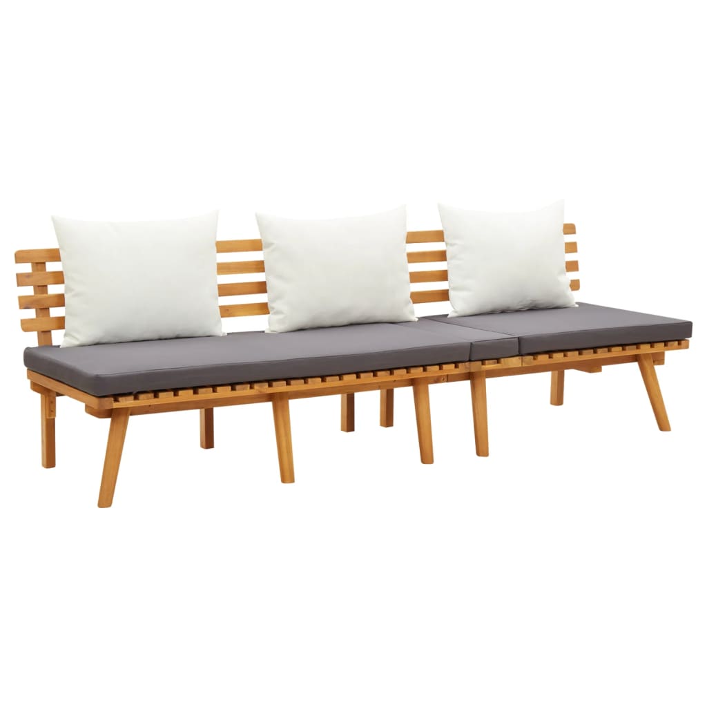 Banco de jardim 200x65 cm madeira de acácia maciça