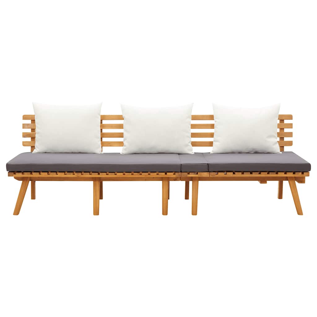 Banco de jardim 200x65 cm madeira de acácia maciça