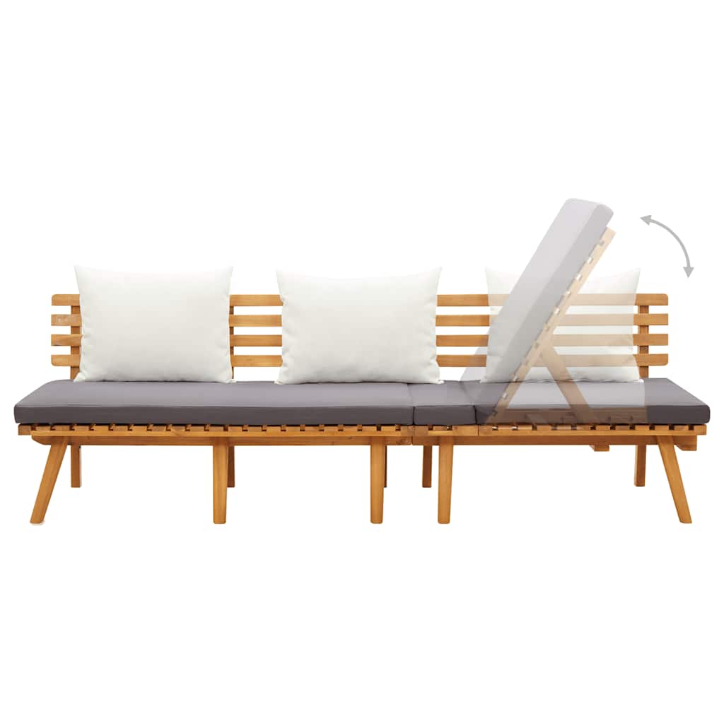 Banco de jardim 200x65 cm madeira de acácia maciça