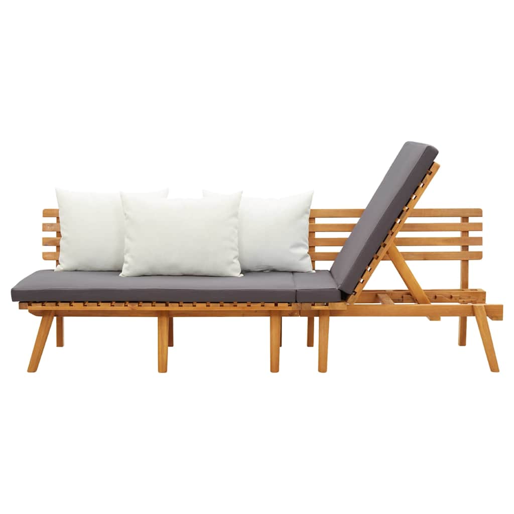 Banco de jardim 200x65 cm madeira de acácia maciça