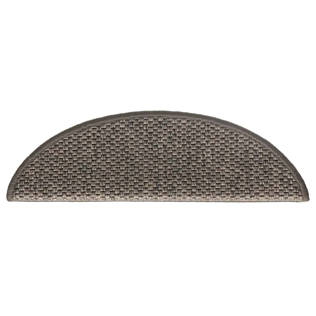 Tapetes escada adesivos aspeto sisal 15 pcs cinzento/bege