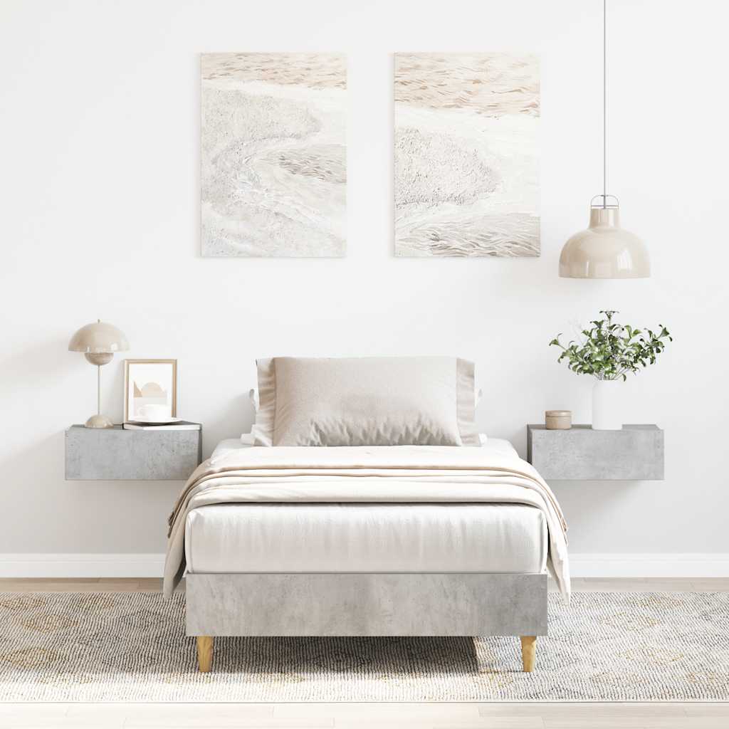 Estrutura de cama sem colchão 100x200 cm cinza sonoma