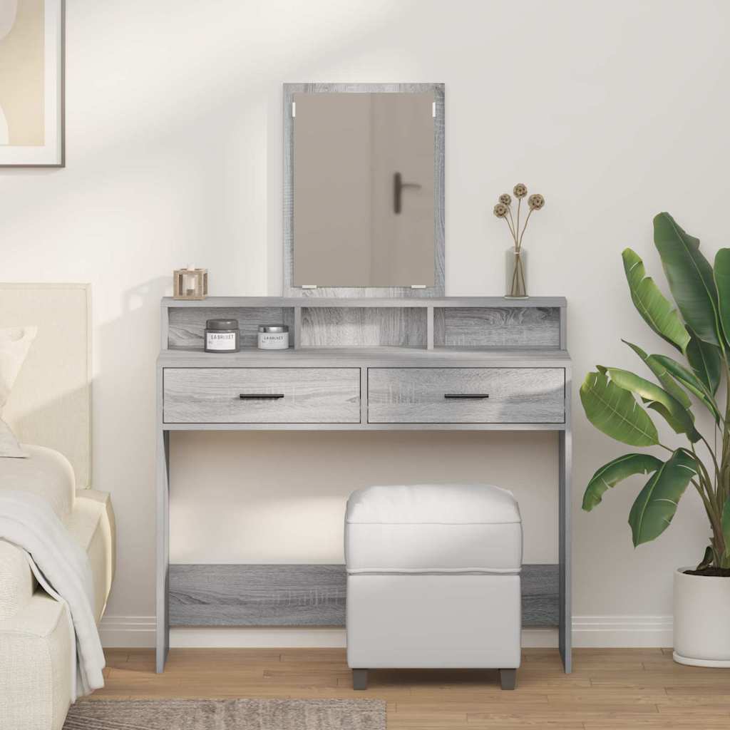Mesa de vestir cinza sonoma 100 x 41 x 140 cm