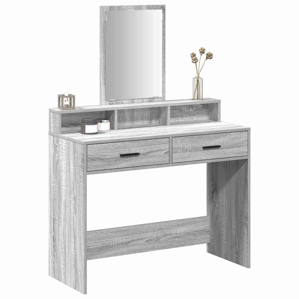 Mesa de vestir cinza sonoma 100 x 41 x 140 cm