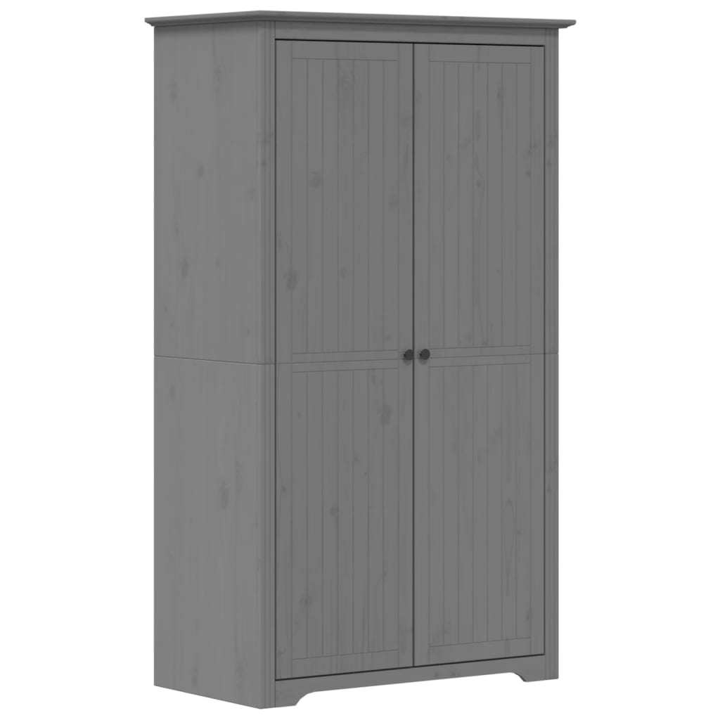 Roupeiro bodo 99x53,5x173 cm madeira de pinho maciça cinzento