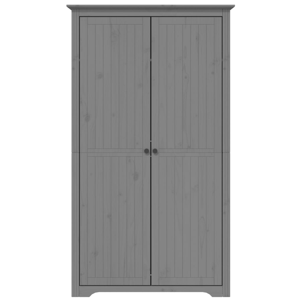 Roupeiro bodo 99x53,5x173 cm madeira de pinho maciça cinzento