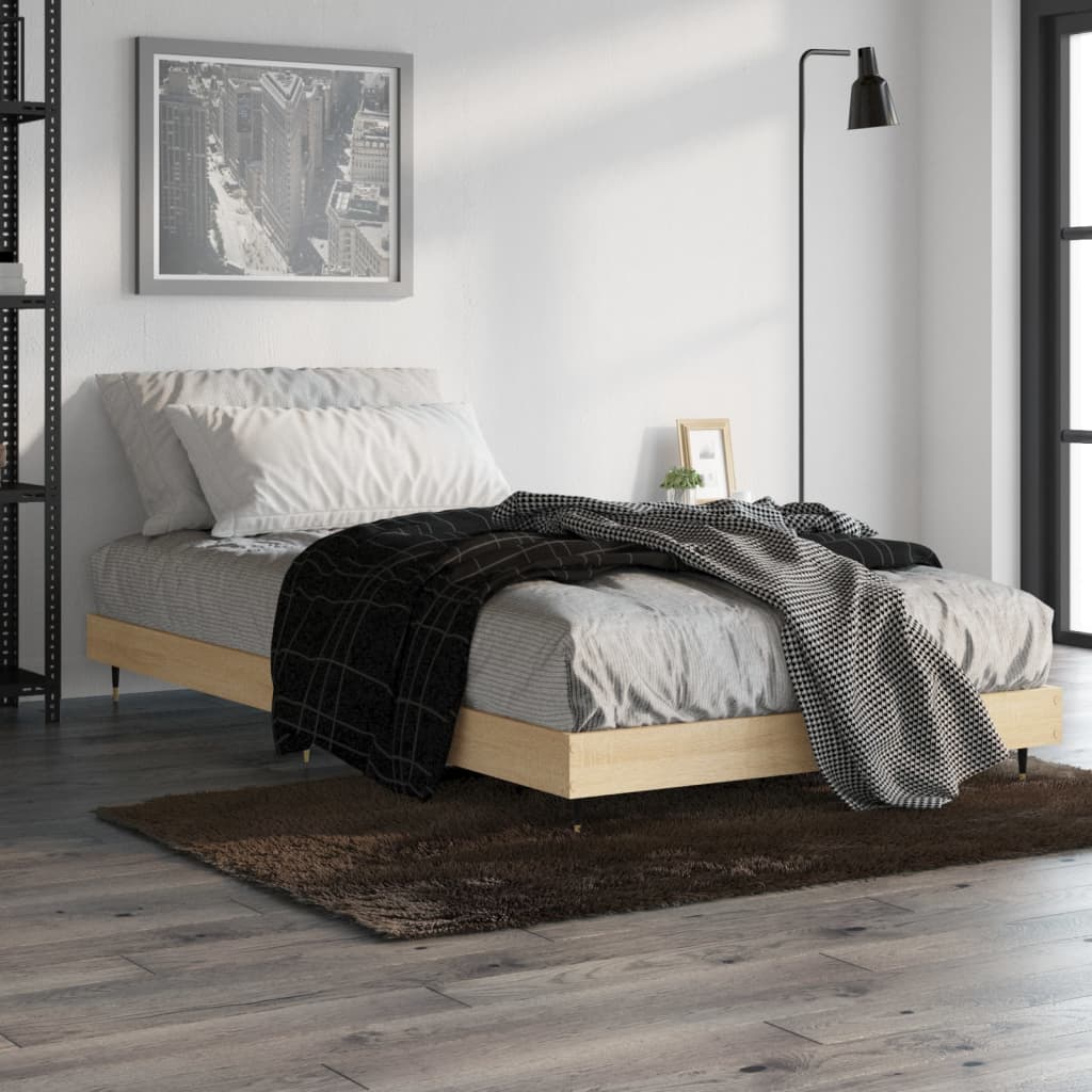 Estrutura cama s/ colchão derivados de madeira carvalho sonoma
