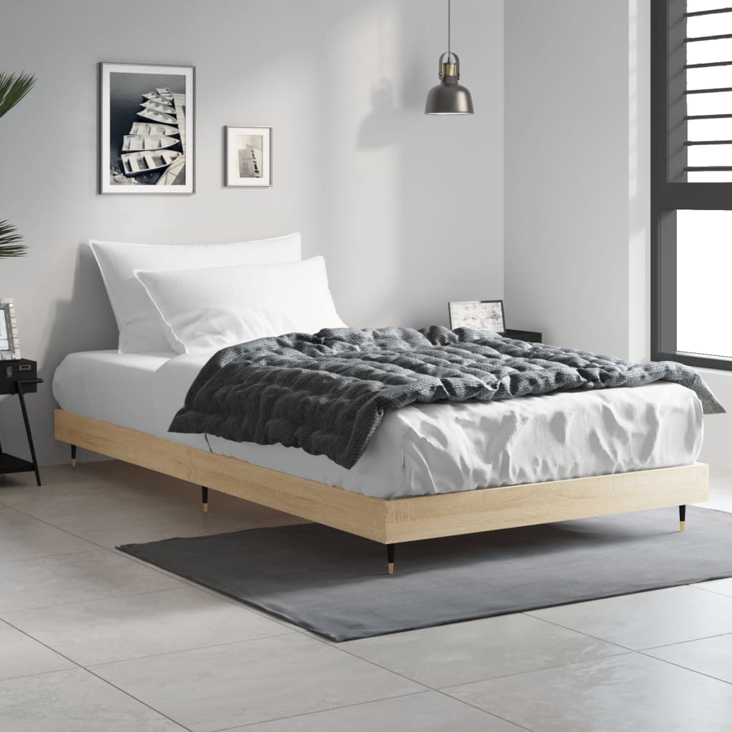 Estrutura cama s/ colchão derivados de madeira carvalho sonoma