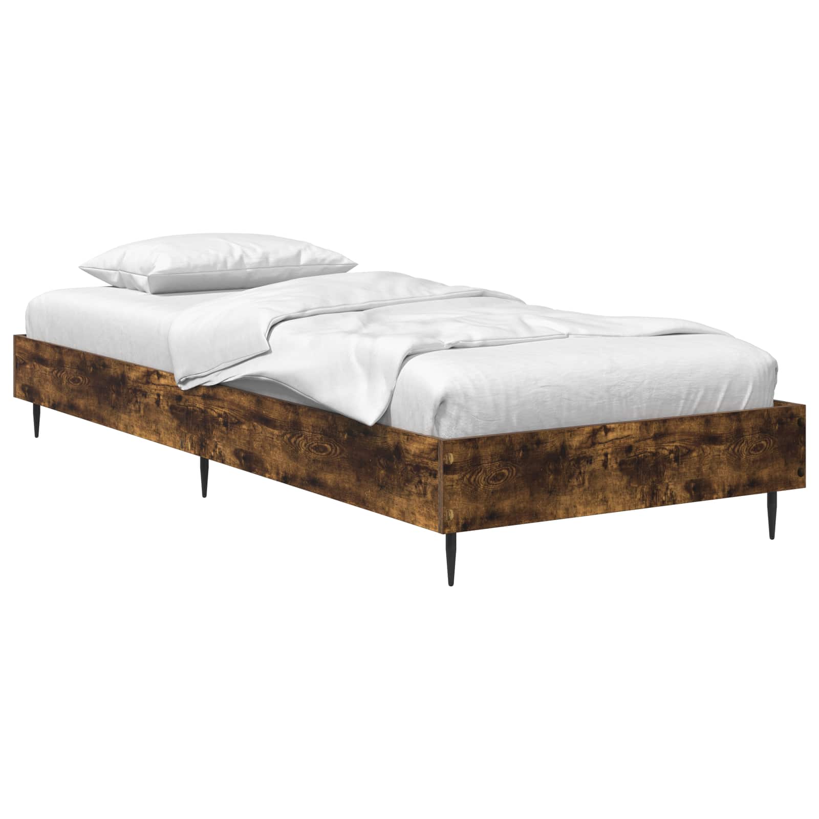 Estrutura da cama carvalho fumado 80 x 200 cm