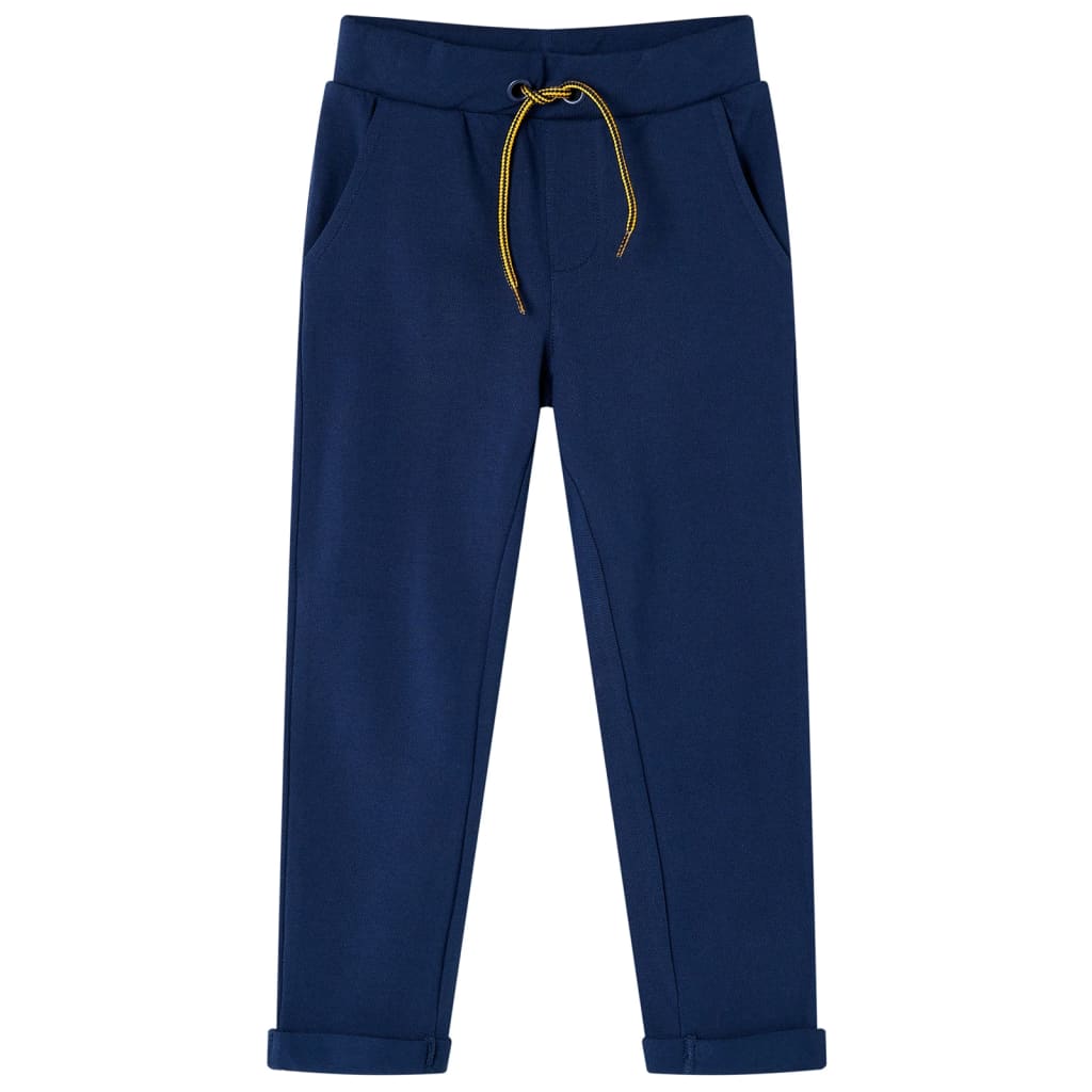 Calças de criança com cordão azul-marinho 92