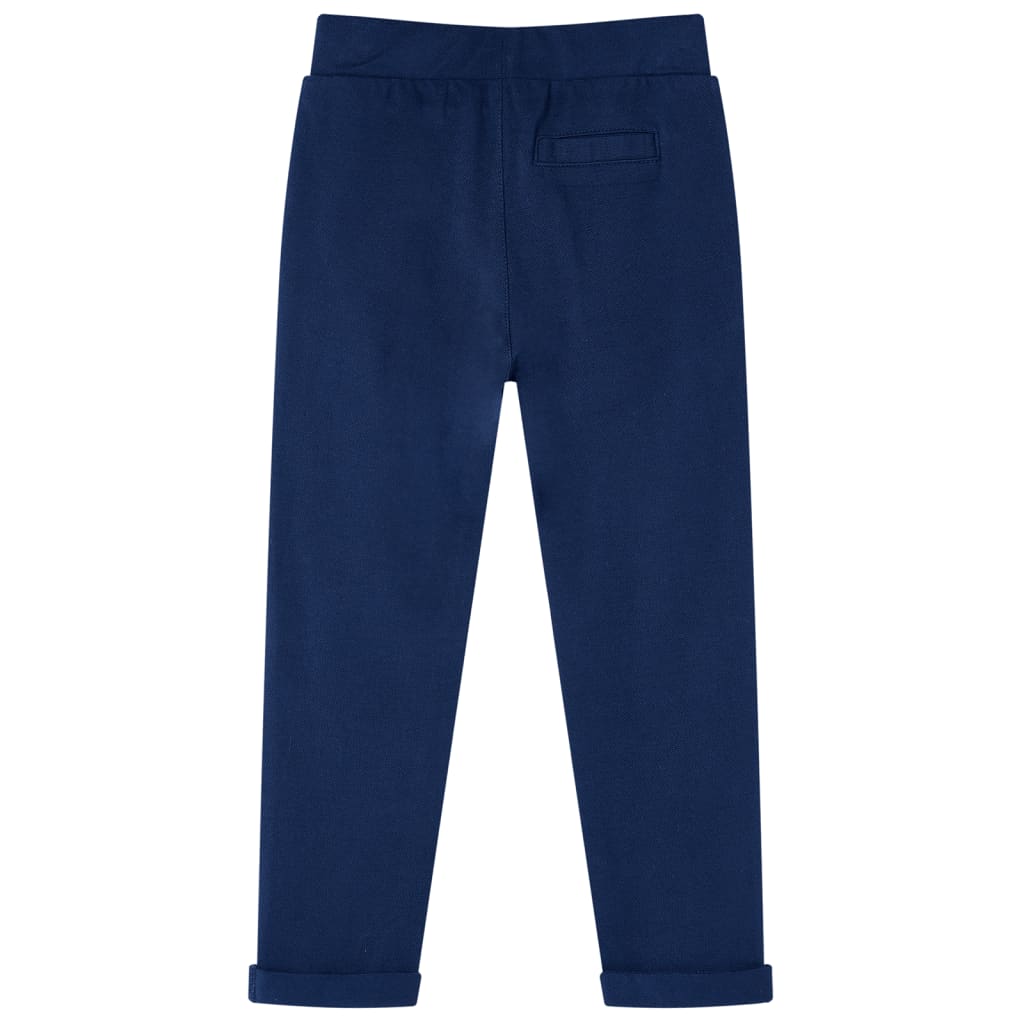 Calças de criança com cordão azul-marinho 92