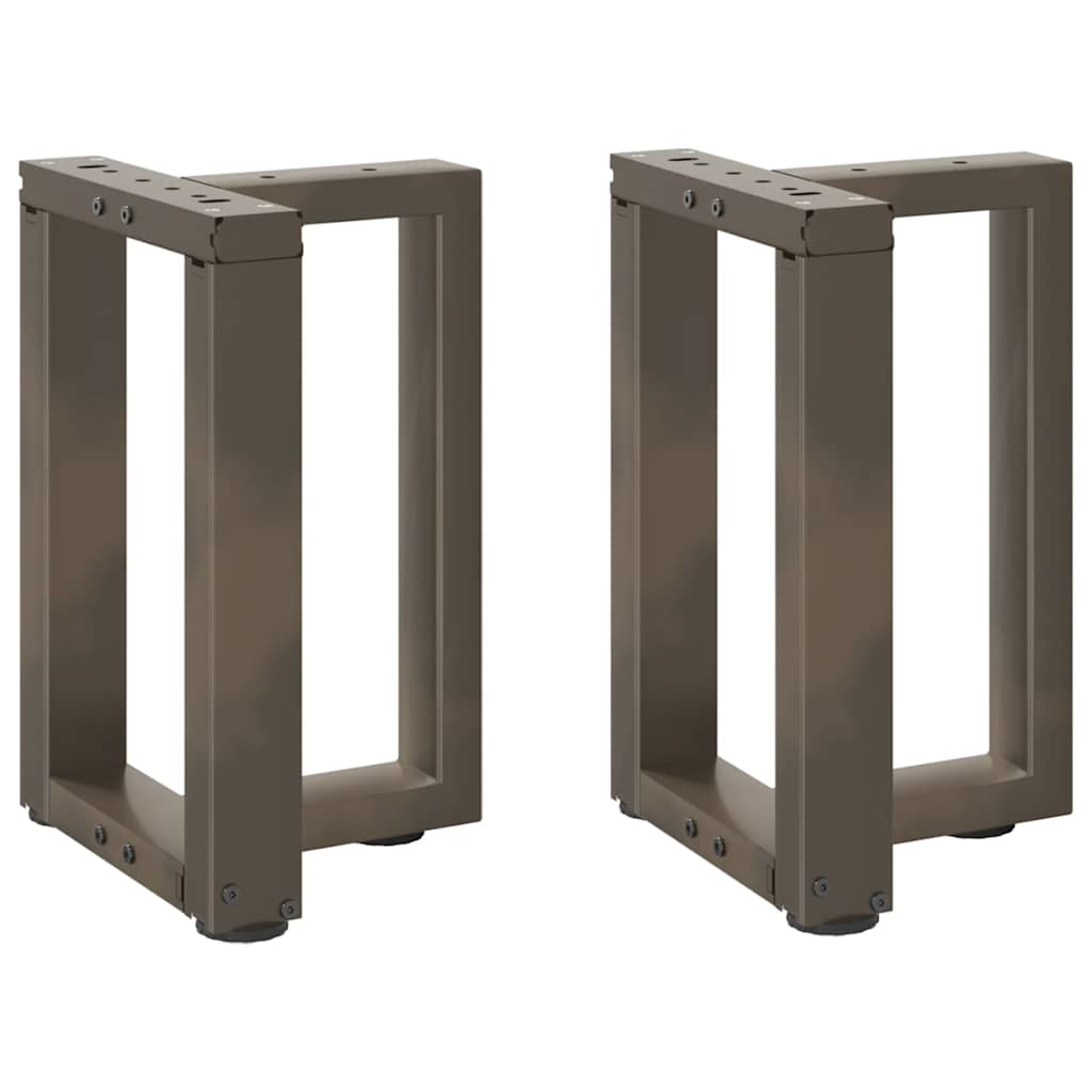 Pés para mesa de centro em forma de t, 2 peças, preto, 38x25x(42-43) cm, aço