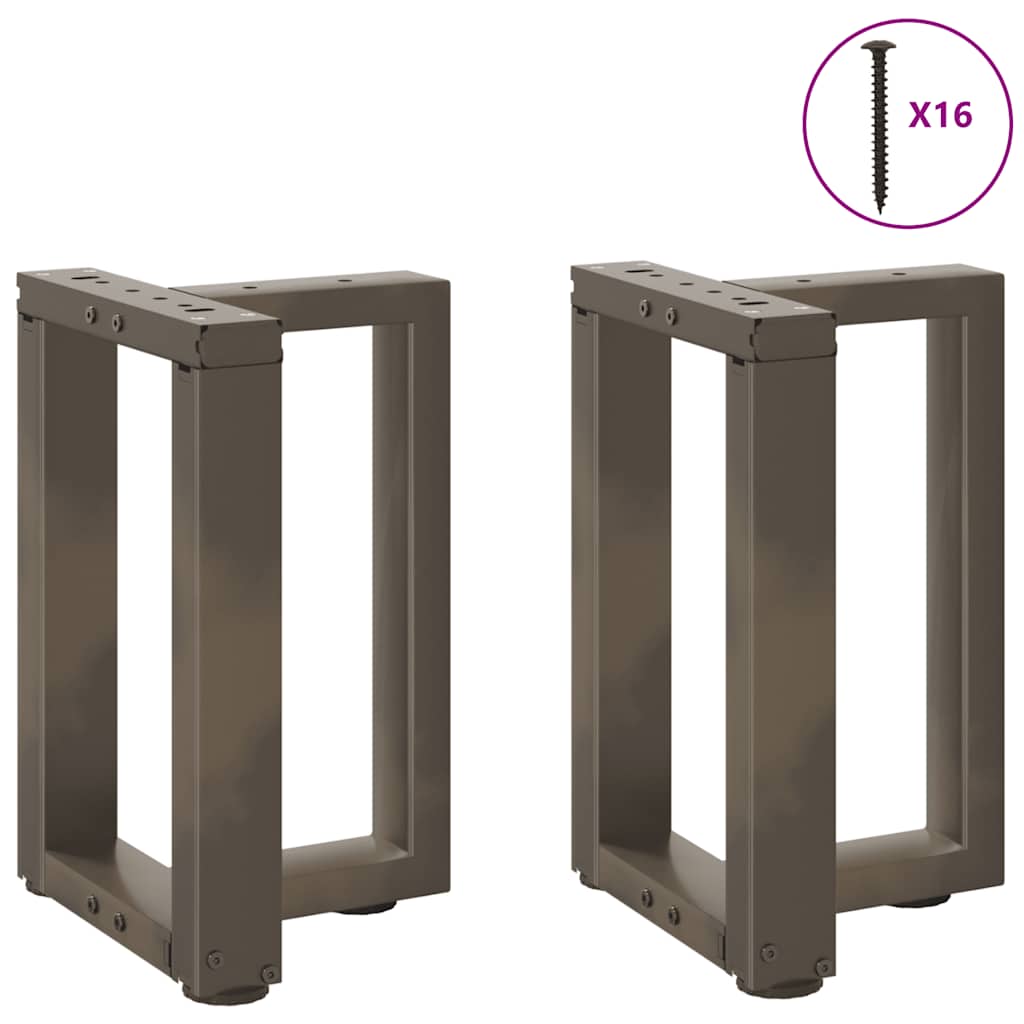 Pés para mesa de centro em forma de t, 2 peças, preto, 38x25x(42-43) cm, aço