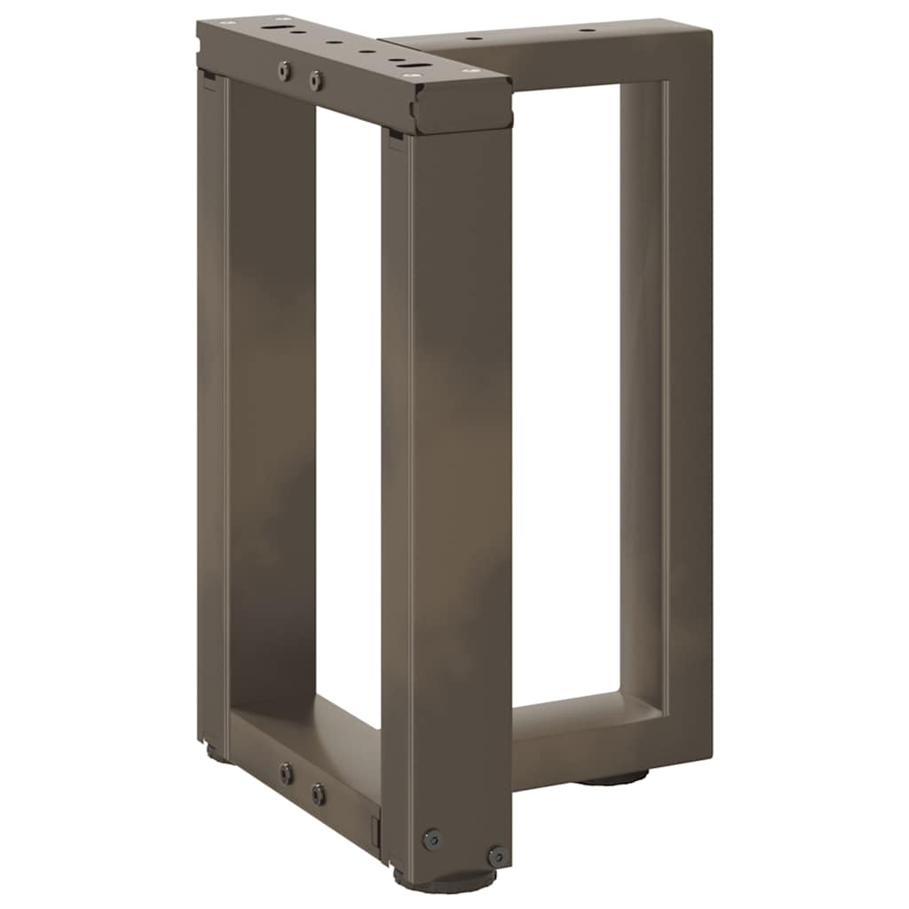 Pés para mesa de centro em forma de t, 2 peças, preto, 38x25x(42-43) cm, aço