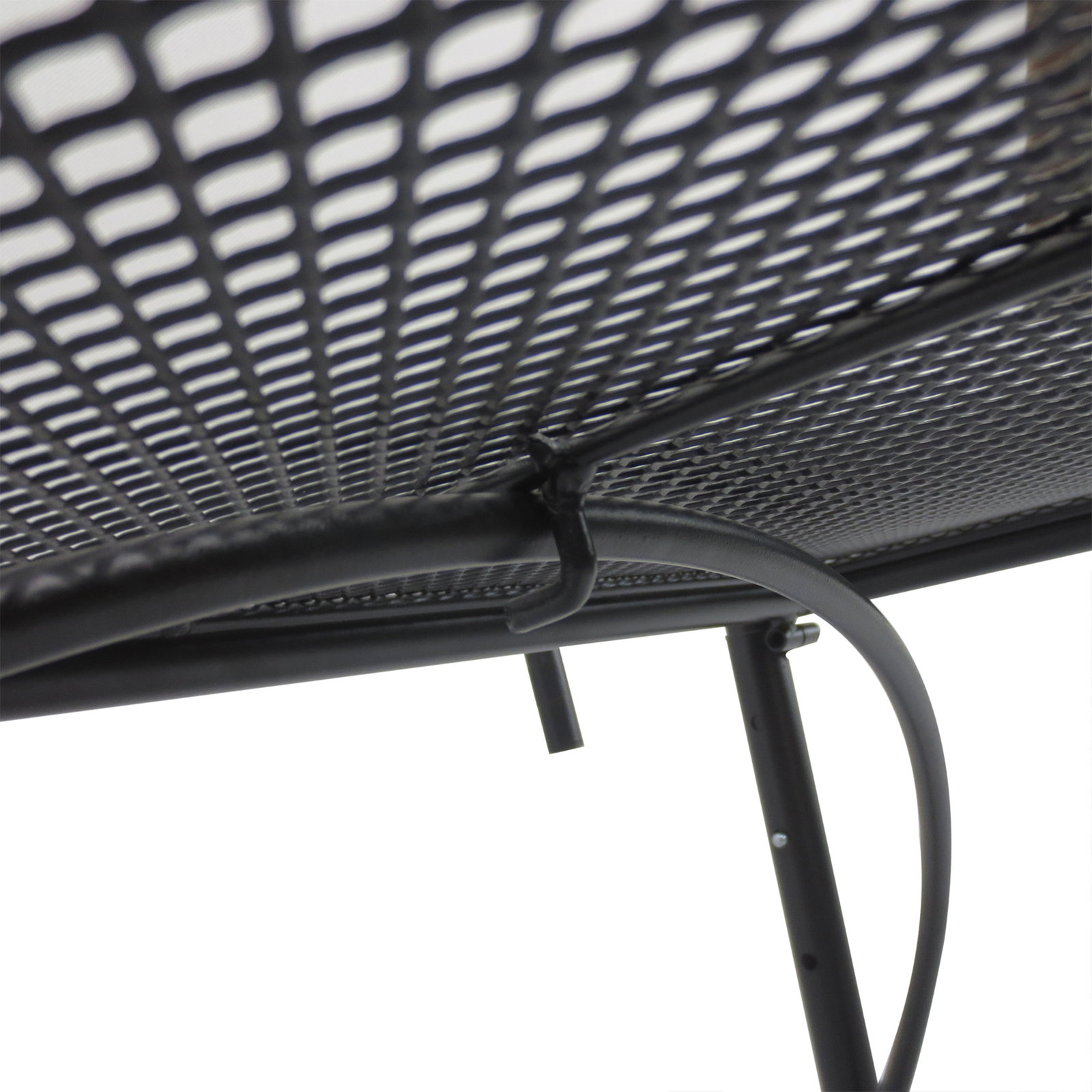 Mesa suspensa para varanda com braço regulável e altura ajustável em 3 posições estrutura de metal 60x56,5x45 cm preto