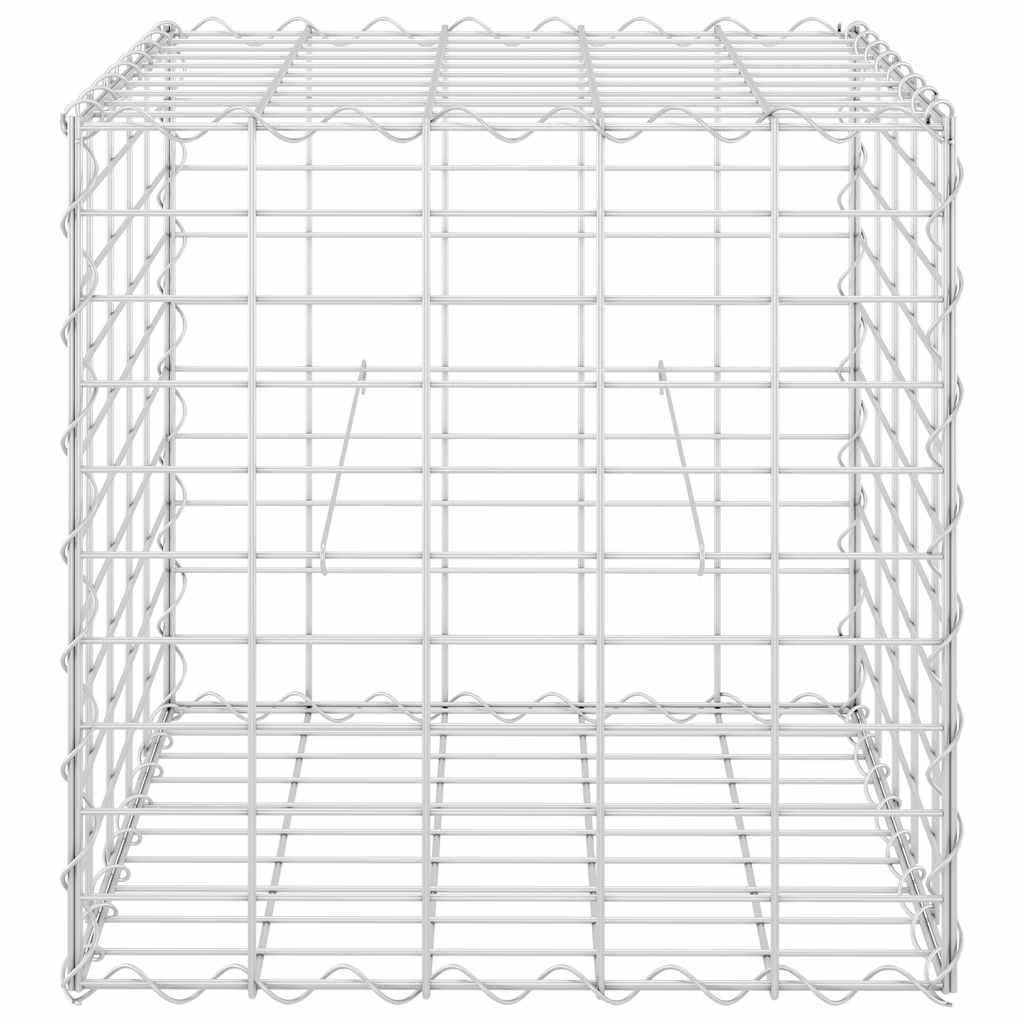 Canteiro elevado/cubo gabião 50x50x50 cm cm fio de aço