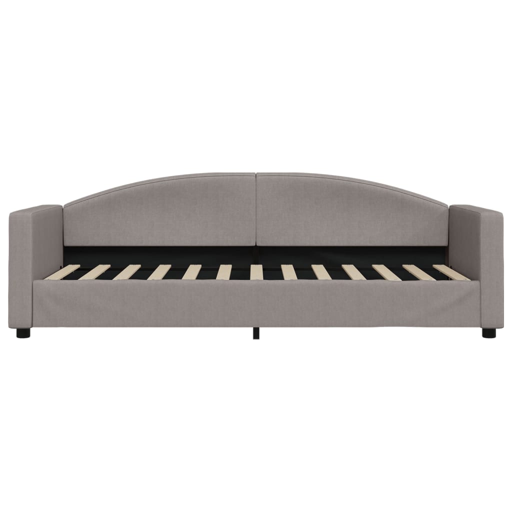 Sofá-cama com colchão 80x200 cm tecido cinzento-acastanhado