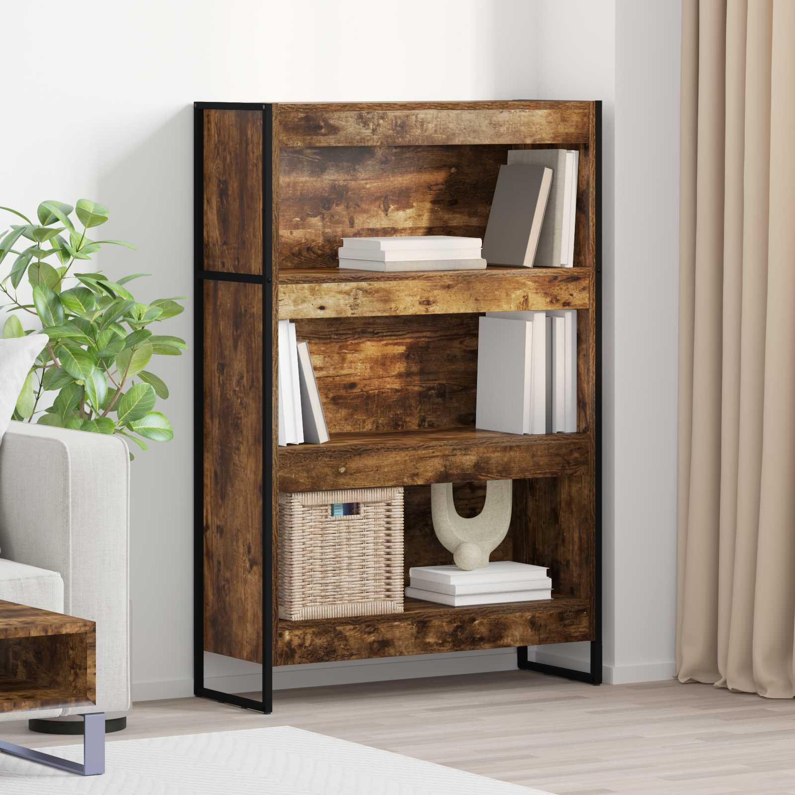 Gabinete de livros 80 x 30 x 121 cm derivados de madeira