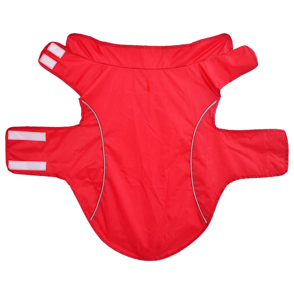Capa de chuva para cães com tiras reflectoras vermelho l