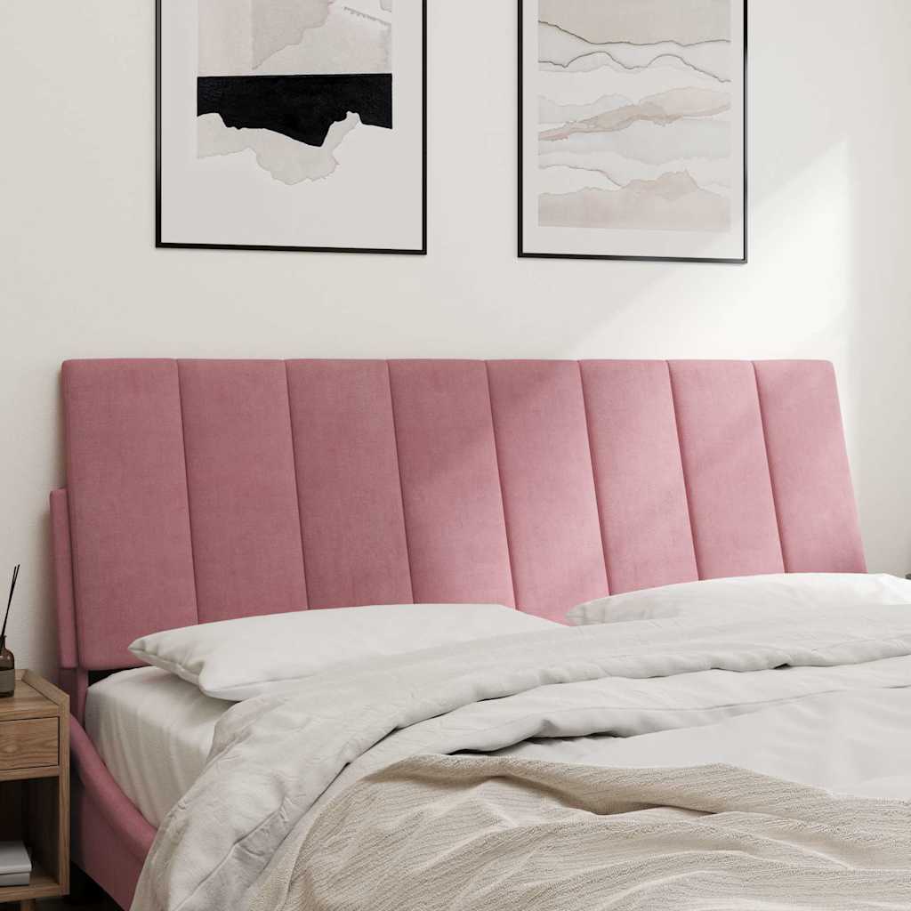 Almofadão de cabeceira hanko 120 cm veludo rosa