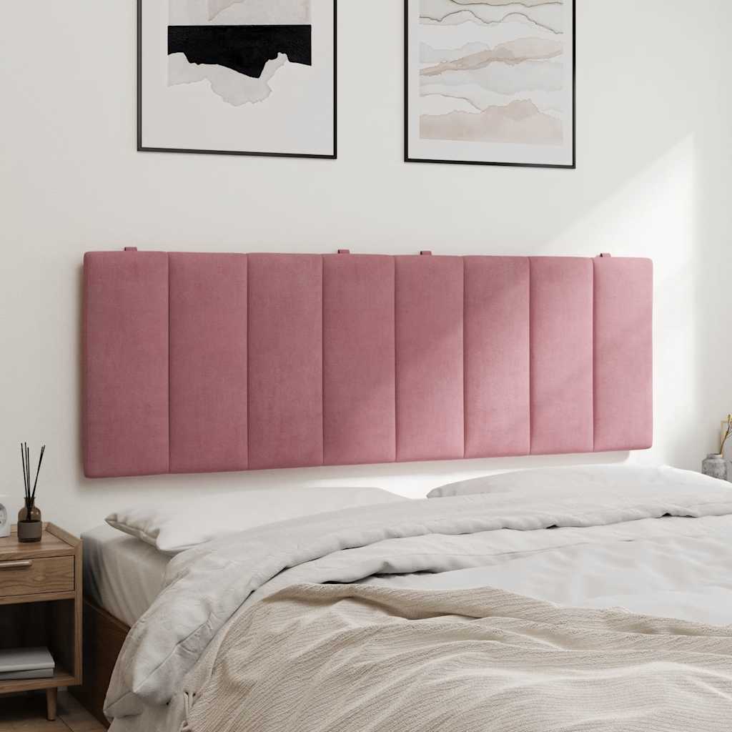 Almofadão de cabeceira hanko 120 cm veludo rosa