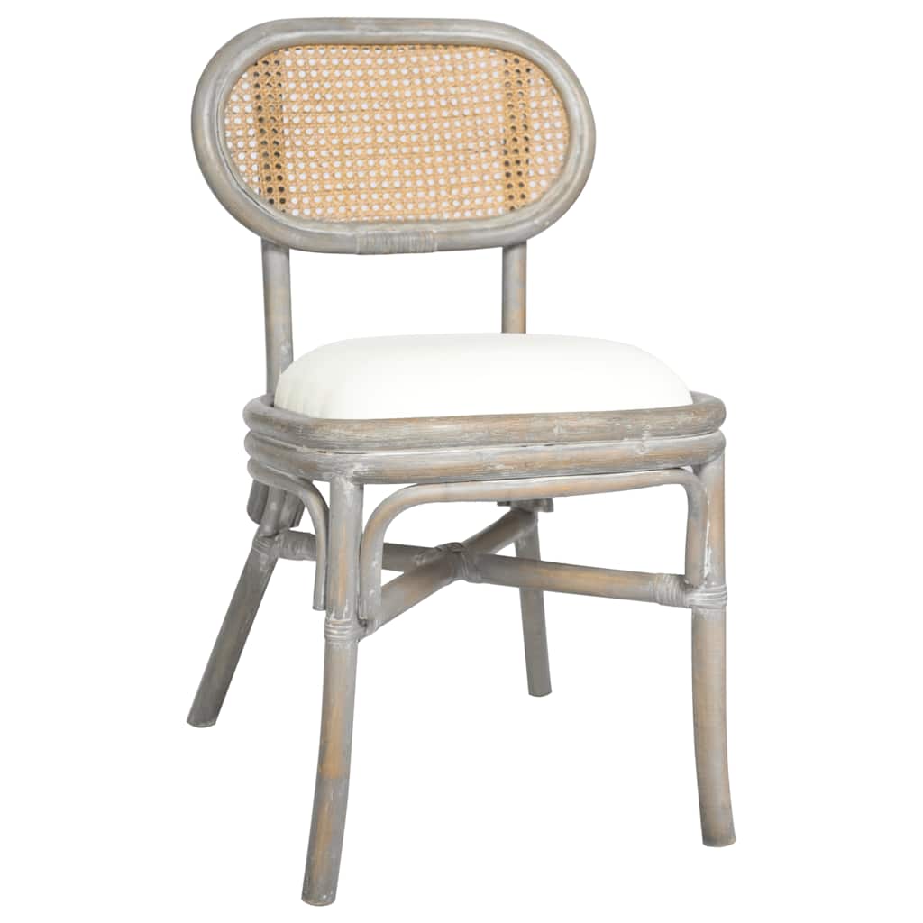 Cadeiras de jantar 2 pcs linho cinzento