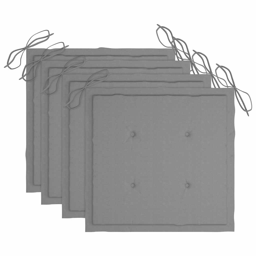 Cadeiras exterior dobráveis c/ almofadões 4 pcs acácia maciça
