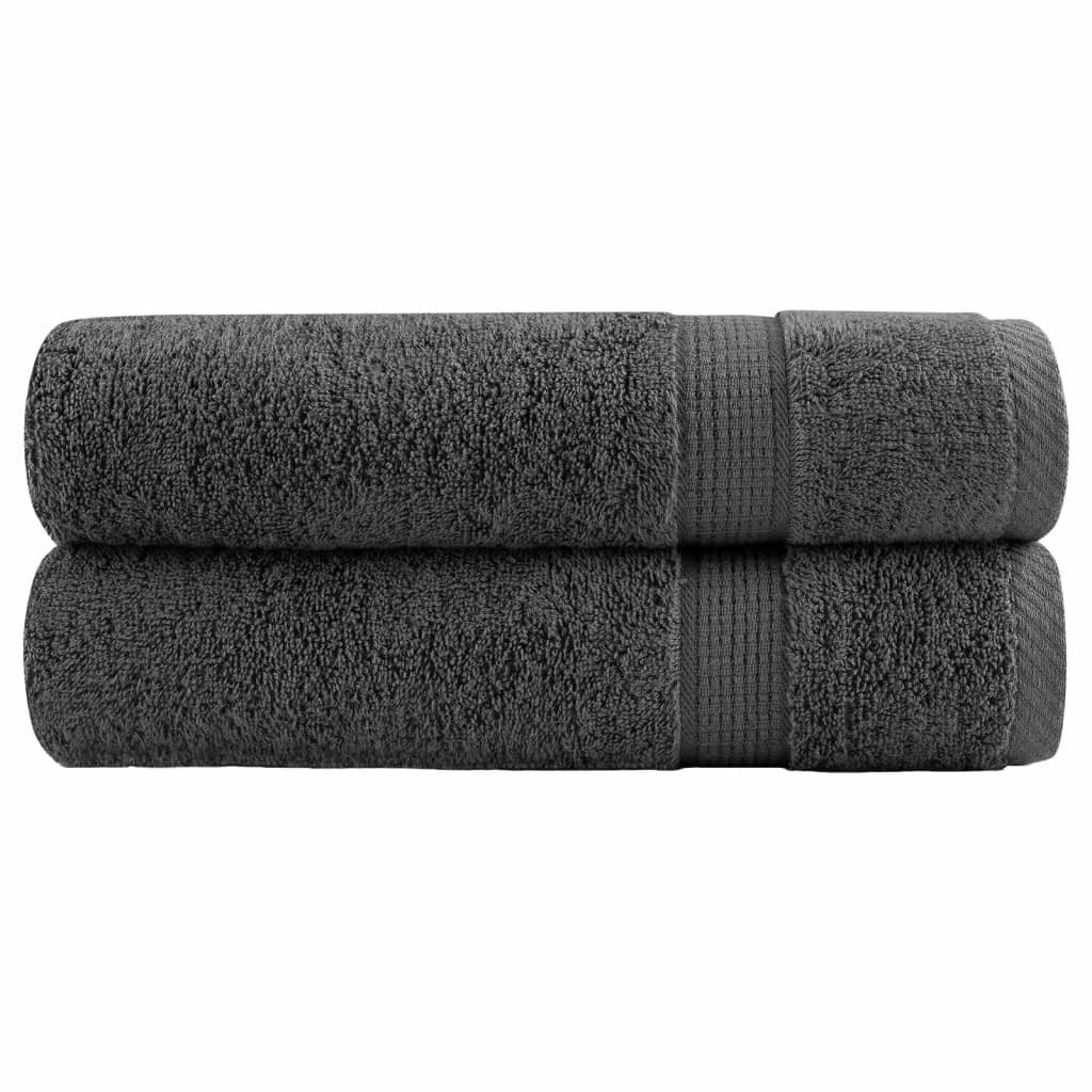 Toalhas de mãos premium solund 2pcs 50x100cm 600 gsm antracite
