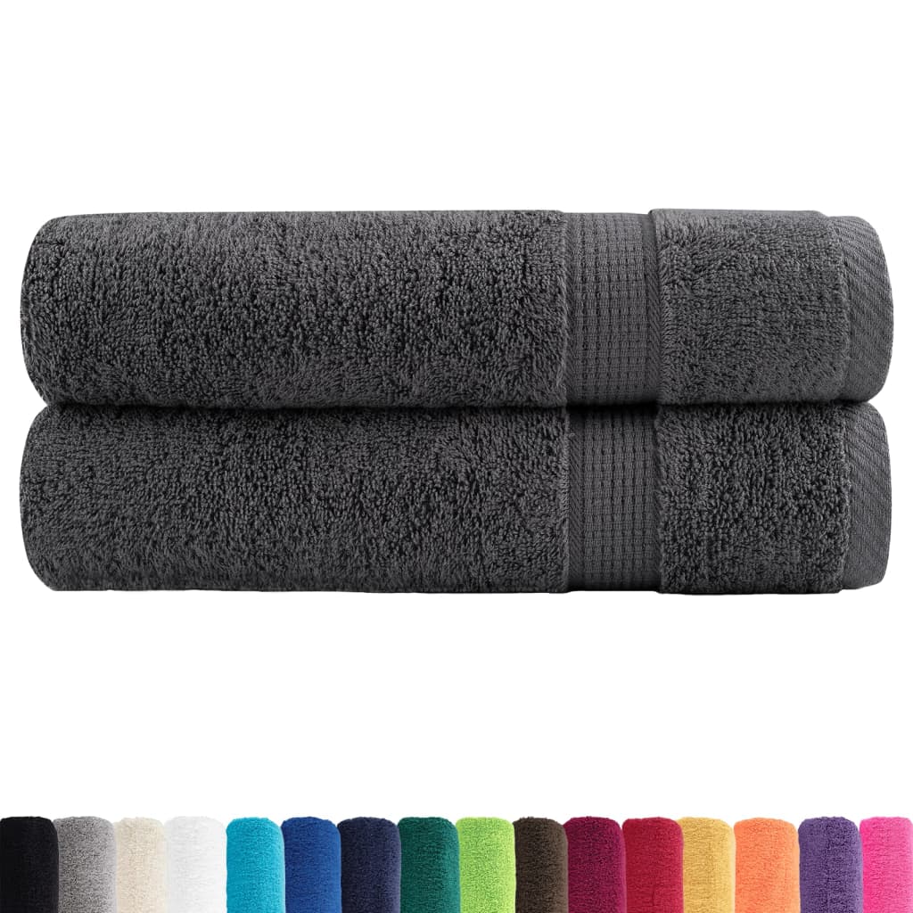 Toalhas de mãos premium solund 2pcs 50x100cm 600 gsm antracite