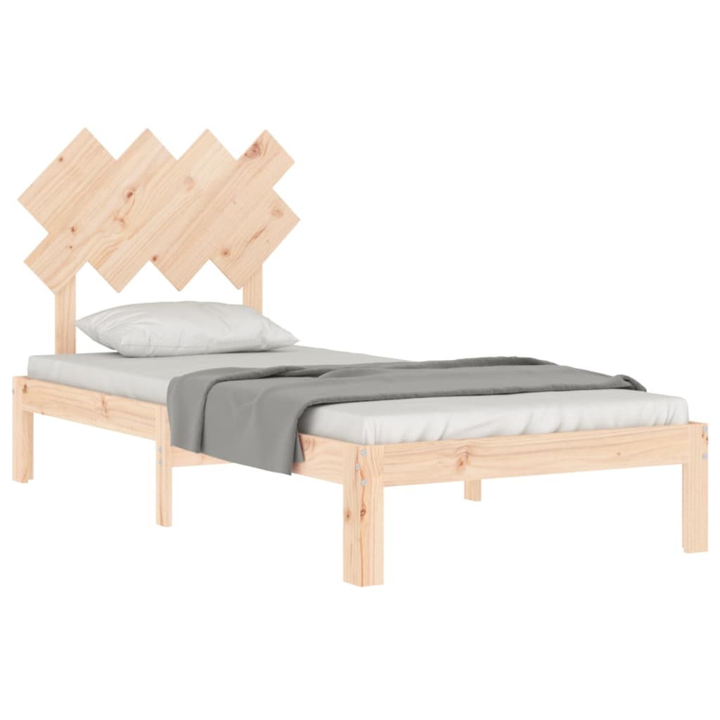 Cama sem colchão 90x200 cm madeira de pinho maciça