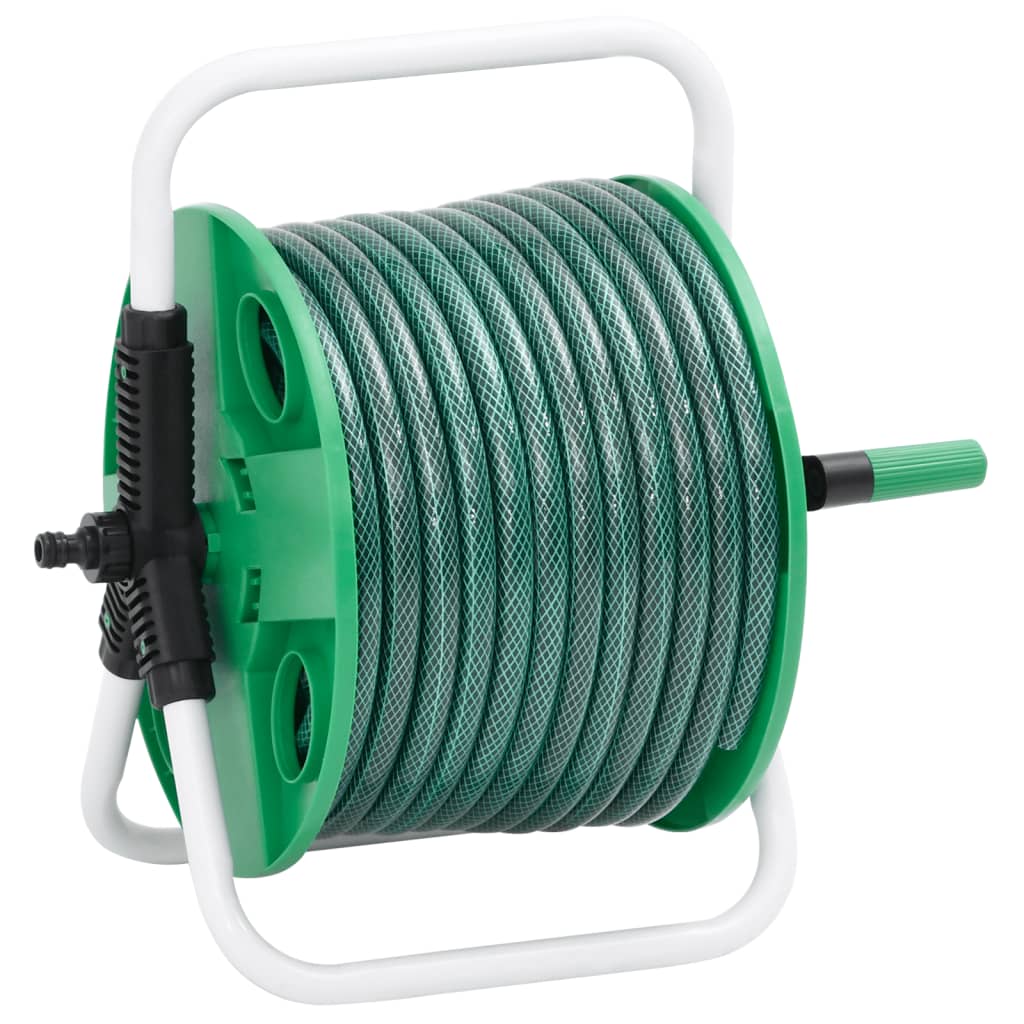 Enrolador independente com mangueira de 20 m PVC verde